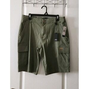 BUFFALO David Bitton Men's Hugheson Shorts Cargo Pockets‎ Stretch Green Size 32